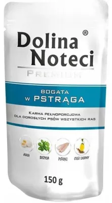 Zdjęcie produktu dla DOLINA NOTECI Premium bogata w pstrąga mokra karma dla psa Saszetka 150g
