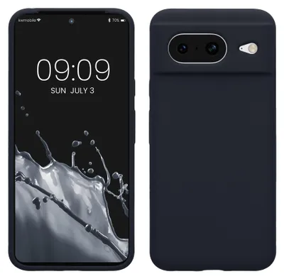 Produktbild von kwmobile Handyhülle für Google Pixel 8 Hülle, für Pixel 8 Case - Hülle Silikon - kabelloses Laden - Heidelbeerblau