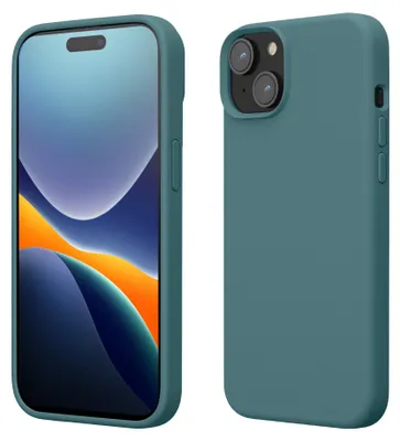 Produktbild von kwmobile Handyhülle für iPhone 15 Hülle, für iPhone 15 Case - Hülle Silikon - kabelloses Laden - Antique Stone