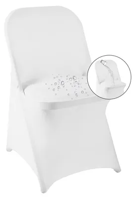 12er-Pack weiße Spandex-Stuhlhussen, wasserdicht, dehnbar
