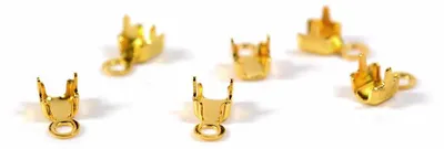 Produktbild von Vintageparts Endkappen für Strasssteinketten goldfarben Messing 3 mm, 10 Stück