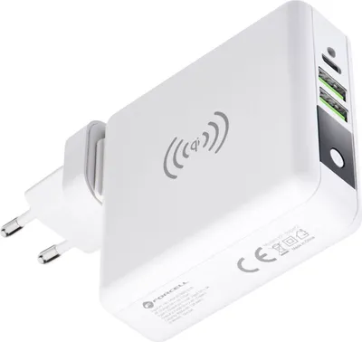 Obrázok produktu pre Forcell F-Energy multifunkčná nabíjačka 4v1 15W s USB/USB typu C, Power Bankiem 8000mAh a bezdrôtovým nabíjaním