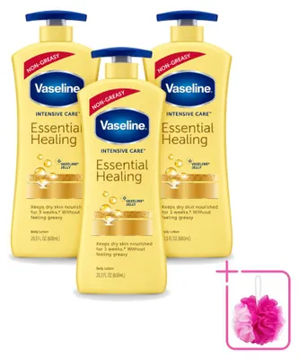 Imagen del producto de 3 unidades de Loción Corporal Nutritiva Intensiva Vaseline - 600 ml - Paquete económico