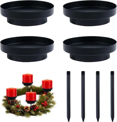 Imagen del producto de Soporte para adornos de Adviento, juego de 4 unidades, 8 cm, metal , versátil