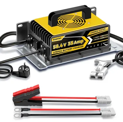 Productafbeelding van Acculader Lithiumbatterijlader - 58,4 V 35 A LiFePO4 - 22x12x7,3 cm - Voor Golfkarretjes En Campers
