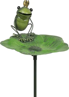Produktbild von Moritz Vogeltränke Garten Froschkönig 28 x 24 x 123 cm Gartendeko Gartenstecker Gartenfigur Tierfigur Deko