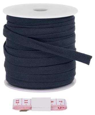 Baumwoll-Kordelzugband 10 mm x 25 m, marineblau