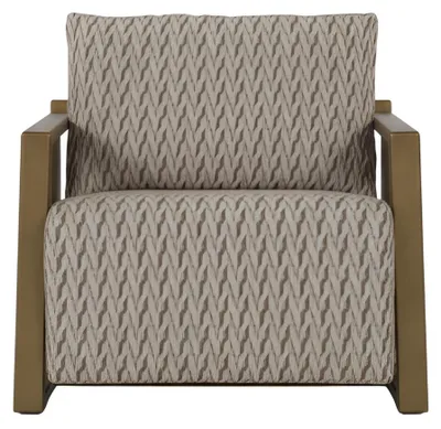 Zdjęcie produktu dla Brązowy fotel, styl minimalistyczny, wzór w jodełkę, nowoczesny design