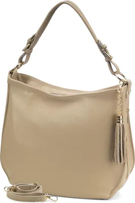 Immagine prodotto di Borsa Donna Vera Pelle Beige Borsa Shopper A4 Tracolla