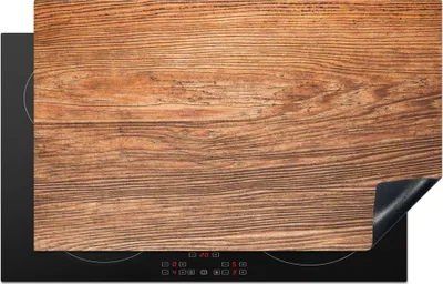 Produktbild von KitchenYeah© Herdabdeckplatte Die Holzstruktur eines Brettes , 83x51cm, Küche Deko, Glaskeramikkochfeld Herdabdeckung, Abdeckplatte fùr Kochfeld
