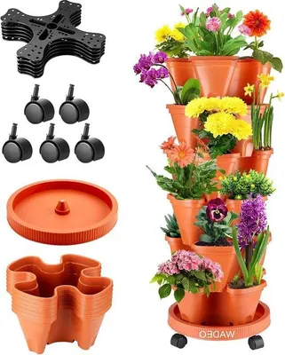 Produktbild von Vertikaler Garten 6 Ebenen, 12 Pflanzen, Raumsparend, Kräuter, Gemüse
