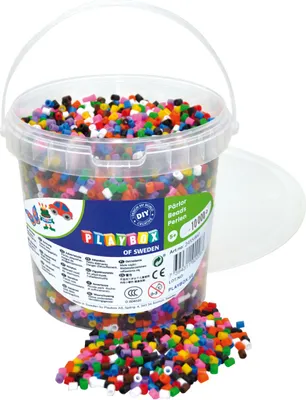 Produktbild von PLAYBOX Bü gelperlen im Eimer - basic 10000pcs