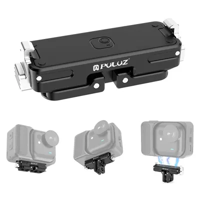 Produktbild von CQT Magnetische Schnellwechselhalterung für Insta360 GO Ultra – Aluminiumlegierung, 1/4" Schraubadapter, schwarz