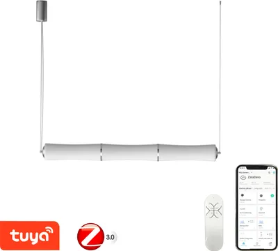 Zdjęcie produktu dla Immax NEO BAMBOOS Inteligentna oprawa wisząca 135cm 45W biała Zigbee 3.0 liniowa