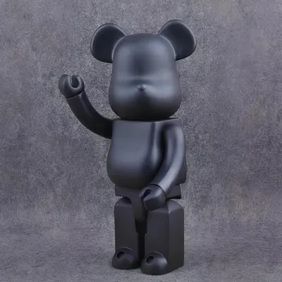 Obrázok produktu pre Medveď Bearbrick 400% figúrka do interiéru 28cm čierna zberateľská socha umelecká do štýlových interiérov