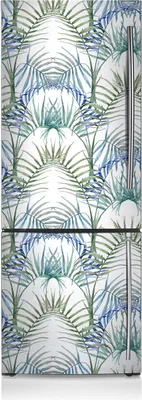 Produktbild von Kühlschrankmagne Kühlschrank Aufkleber Magnetfolie Dekoration 60x190 cm - Tropische Blätter
