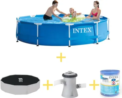 Immagine prodotto di Piscina Intex con struttura in metallo - 305 x 76 cm - Inclusa vela solare, pompa filtro e filtro