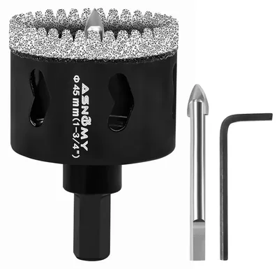 Produktbild von Diamantbohrer 45 mm, zentrischer Bohrer, für Glas, Fliesen und Granit, langlebige Qualität