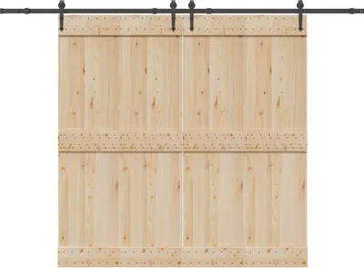 Immagine prodotto di vidaXL Set di ferramenta per porte scorrevoli 305 cm acciaio nero