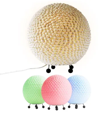 Produktbild von RGB LED Kugel Tischleuchte mit Muscheln verziert, 25 cm, BALI