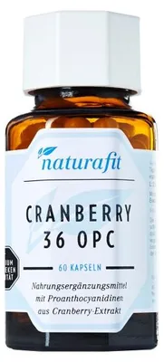 Zdjęcie produktu dla naturafit Cranberry 36 OPC Capsules, 60 kapsułek
