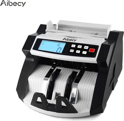 Produktbild von Aibecy Automatische Multi-Currency Geldschein Geld Bill Zähler Zählmaschine LCD-Display mit UV MG Counterfeit Detector für EURO US Dollar AUD Pfund Geldzählmaschine Geldzähler