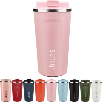 Zdjęcie produktu dla Kubek termiczny ze stali nierdzewnej z podwójnymi ściankami izolacyjnymi Pink 510 ml