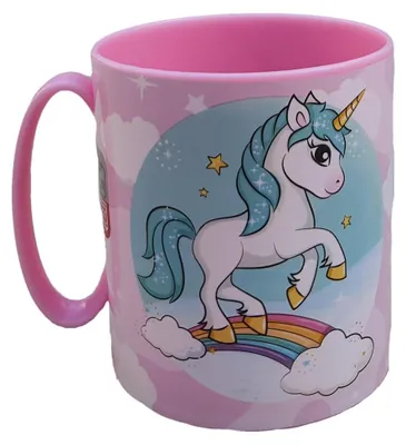 Kinderbecher, 350 ml, mikrowellengeeignet, BPA-frei, Einhorn