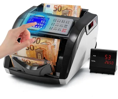 Zdjęcie produktu dla Liczarka banknotów licznik banknotów - 1000 banknotów na minutę - UV, MG i IR - Ekran dotykowy