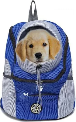 Productafbeelding van Papieeed Draagzak voor huisdieren, rugzak voor kleine honden en katten (ongeveer 2-2,5 kg), handige reistas, ademend ontwerp, waterdichte bodem, geschikt voor wandelen
