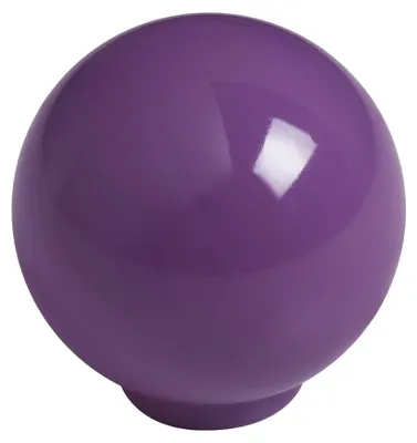 Produktbild von Knopf für Möbel, Kugelform, ABS-Material, Durchmesser 29 mm, glänzend violett, Set mit 50 Stück