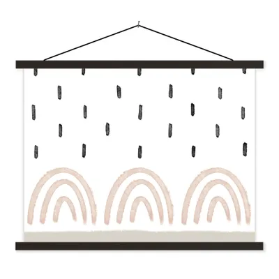 Produktbild von MuchoWow® Textilposter Regenbogen - Pastell - Regen 150x113 cm mit schwarzem Rahmen - Wohnzimmer