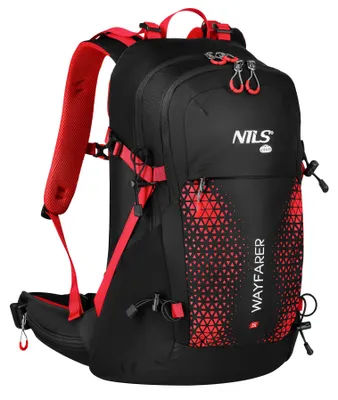 Imagen del producto de Mochila de trekking roja WAYFARER de 35 litros, marca NILS CAMP. (Modelo NC1925)