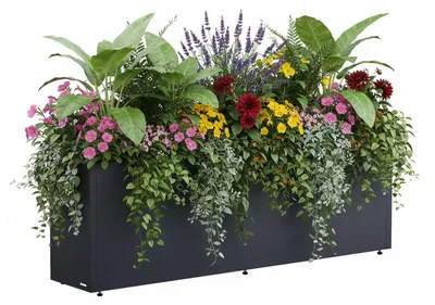 Produktbild von Herstera Garden Cube 30 L hoher Pflanzkübel rechteckig 30x150x50 cm