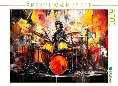 Produktbild von CALVENDO Puzzle Schlagzeug, Musik und kreatives Design beeindruckend vereint | 1000 Teile Lege-Größe 64x48cm Foto-Puzzle für glückliche Stunden
