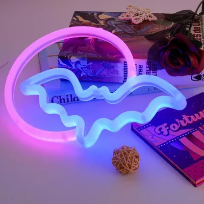 Produktbild von Halloween Neon Schilder,Fledermaus LED Neon Licht,Neon Licht Zeichen
