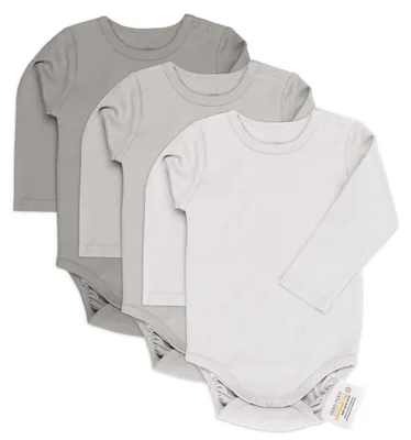Produktbild von LaLoona Baby Body Langarm 3er Pack - Langarmbody Set aus Baumwolle, Bodies mit K