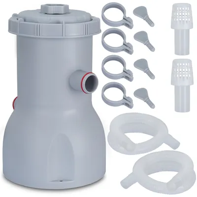 Produktbild von COIL Filterpumpen Poolpumpe Filteranlage,Pool Pumpe,Poolpumpe Sandfilter, für Schwimmbecken bis 17400 l, Leistung: 60W, 220-240 V,Kapazität: 3028 l/h,