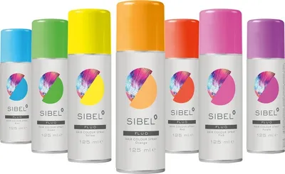 Produktbild von Sibel Farbspray Neon rot 125 ml
