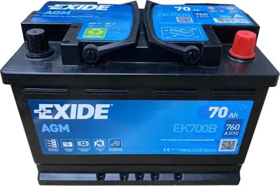 Produktbild von EXIDE EK700B AGM Starterbatterie  12V 70Ah (C20) 760A(EN)
