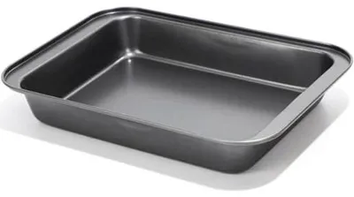 Produktbild von Backblech – Backofenblech – Fettpfanne – Zum Backen und Braten – Antihaftbeschichtung – 34 x 24 x 6 cm – Schwarz