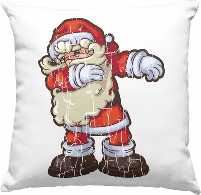 Produktbild von Trendation - Weihnachten Deko-Kissen mit Füllung 40x40 Weihnachtsmann für Kinder WeihnachtsDeko-Kissen mit Füllung 40x40 Lustig Geschenk Becher Jungs Jungen Mädchen Cute Grafik (Grün)
