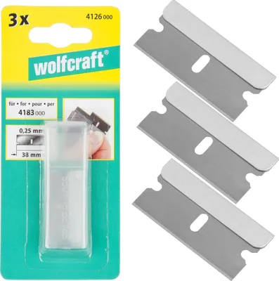 Produktbild von Pack 3 Ersatzklingen für Glättspachtel 4126000 Wolfcraft