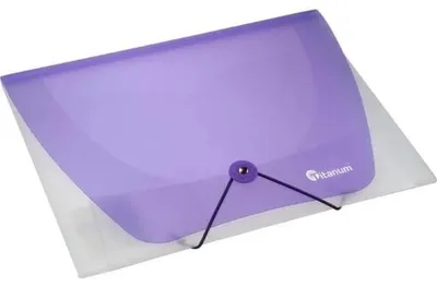 Produktbild von Transparente, violette A4-PP-Mappe mit Gummiband – Titanum