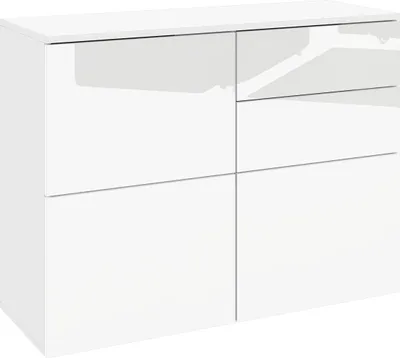 Produktbild von Kommode "Rova" 3-türig, weiß-glänzend