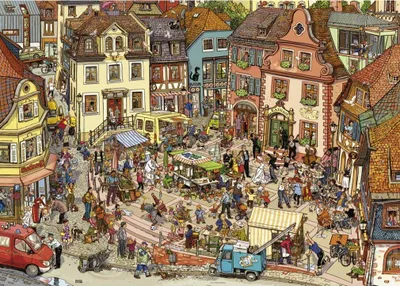 Produktbild von Heye Puzzle Market Place, 1000 Teile, 1000 Stück(e), Kunst