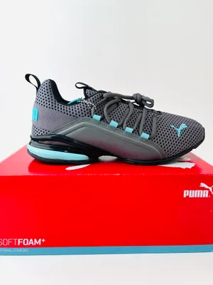 Produktbild von Puma Axelion Breathe P Black - Castlerock - Blue Turq Gr.42.5
