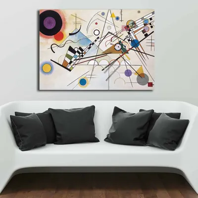 Produktbild von Wallity, 70100KANDINSKY006- VSL1141, Bunt, Leinwandbilder, 70 x 100 cm, 100% Leinwand