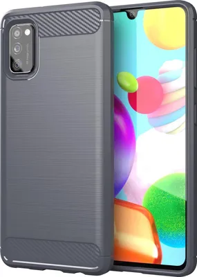 Produktbild von Cadorabo Hülle für Samsung Galaxy A41 in Grau Schutzhülle TPU Case Cover Etui Handyhülle