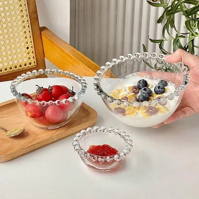 Produktbild von Famanu Glas Schalen Set 3-teilig - Elegantes Perlendesign